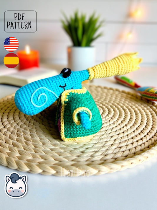 Handmade Diminuto amigurumi inspired by Ubisoft’s Rayman universe, a perfect pattern for fans of Rayman, fantasy creatures, and geek video game art.