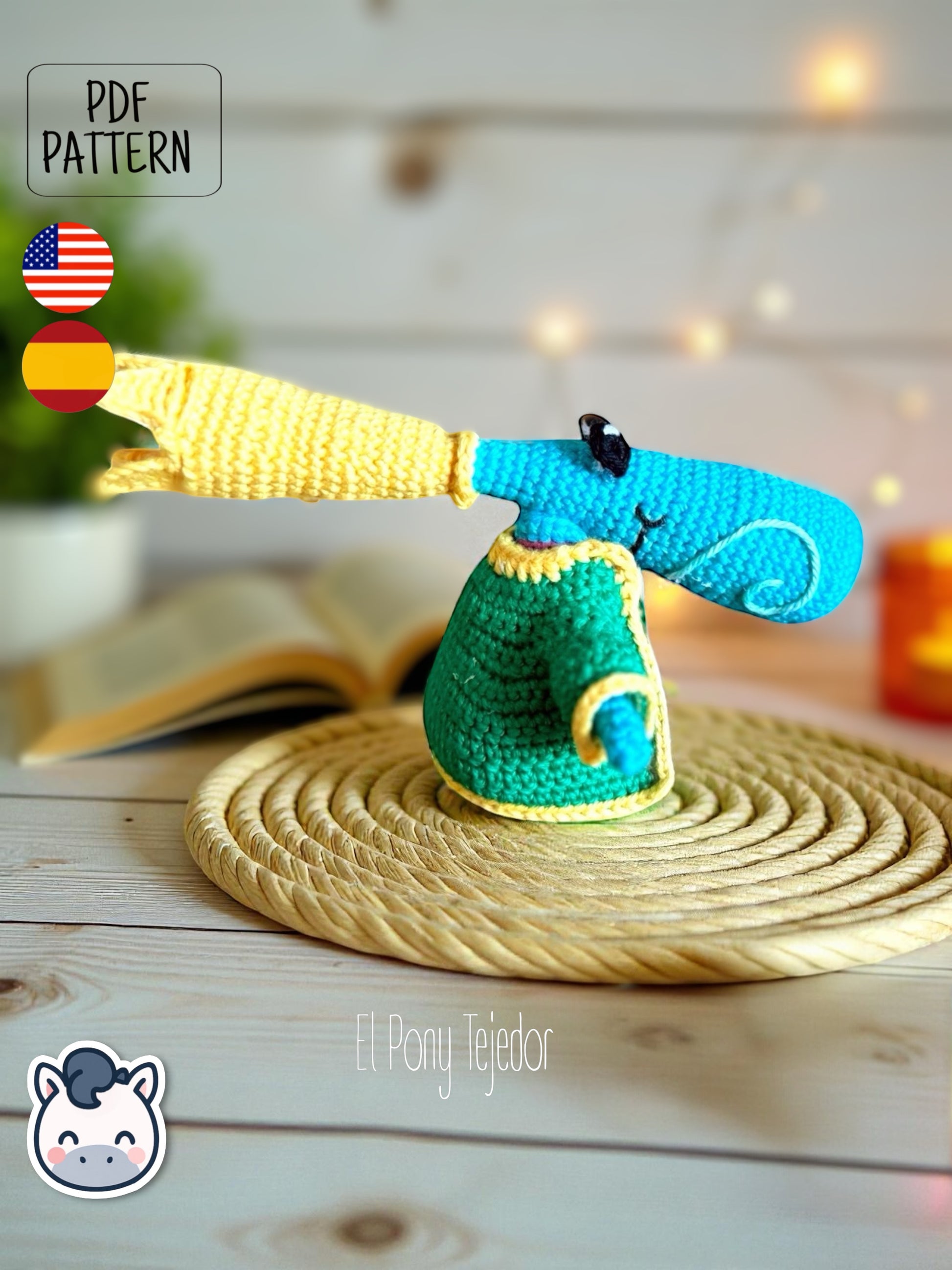 Handmade Diminuto amigurumi inspired by Ubisoft’s Rayman universe, a perfect pattern for fans of Rayman, fantasy creatures, and geek video game art.