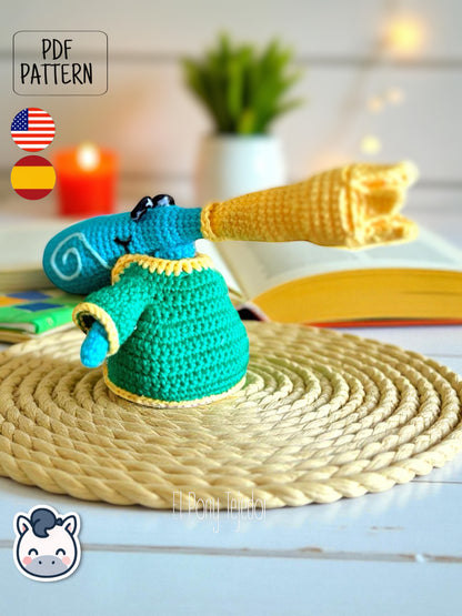 Handmade Diminuto amigurumi inspired by Ubisoft’s Rayman universe, a perfect pattern for fans of Rayman, fantasy creatures, and geek video game art.