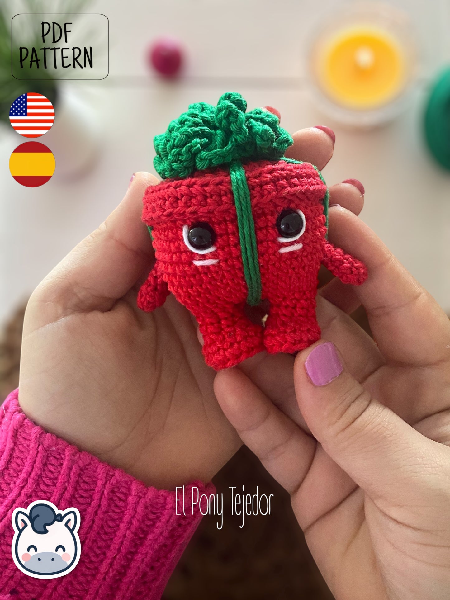 Handmade Christmees Gift, Santa and Reindeer amigurumi inspired by classic Christmas stories, festive holiday crochet pattern PDF.