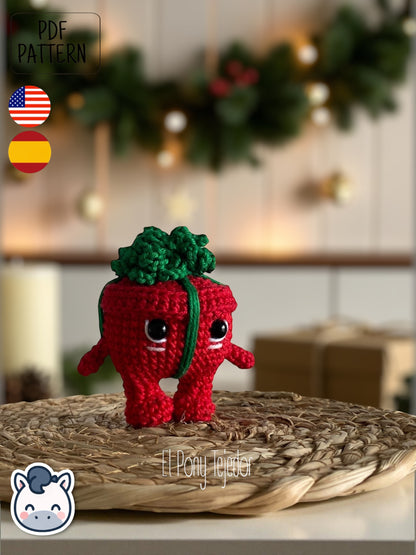 Handmade Christmees Gift, Santa and Reindeer amigurumi inspired by classic Christmas stories, festive holiday crochet pattern PDF.