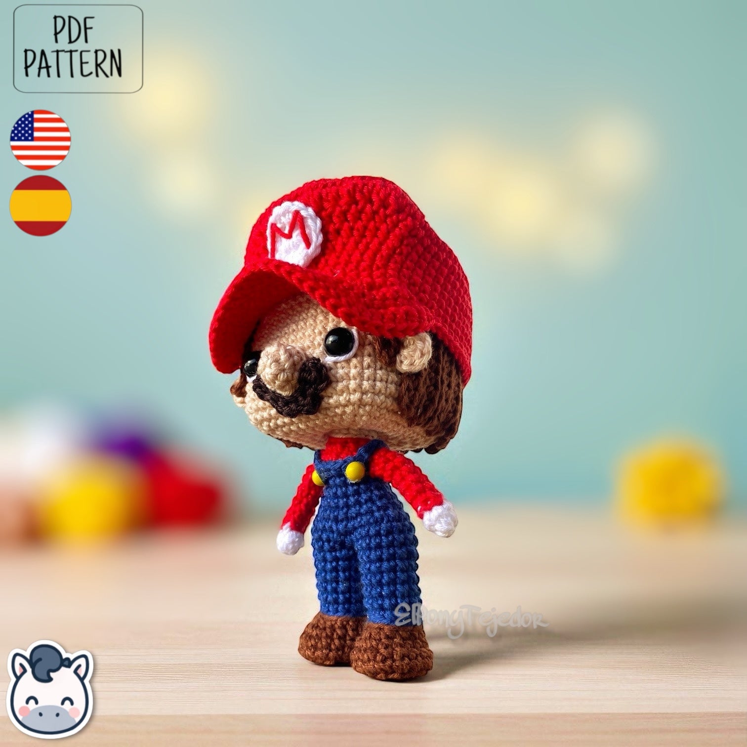 Handmade Mario and Luigi amigurumi inspired by Nintendo’s Super Mario Bros, a perfect pattern for fans of retro video games, geek collectibles, and crochet art.