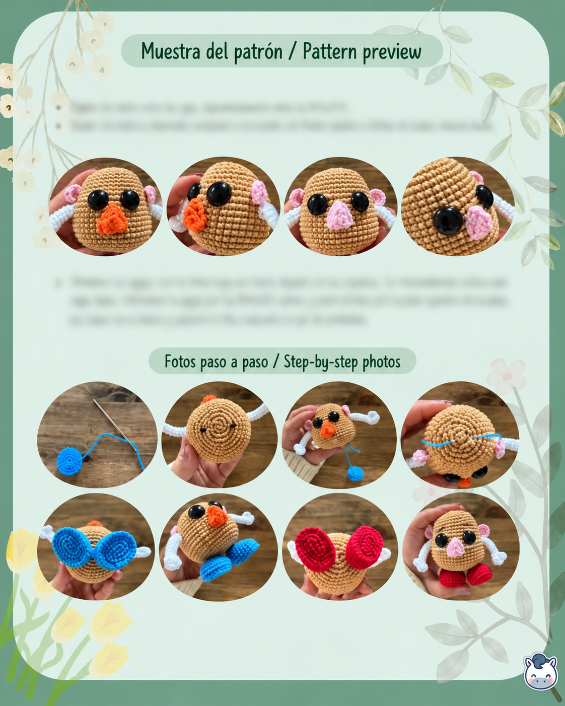 Amigurumi de Mr y Mrs Potato Head inspirado en Toy Story, un patrón de ganchillo cute y geek perfecto para fans de Pixar y coleccionistas estilo Funko.