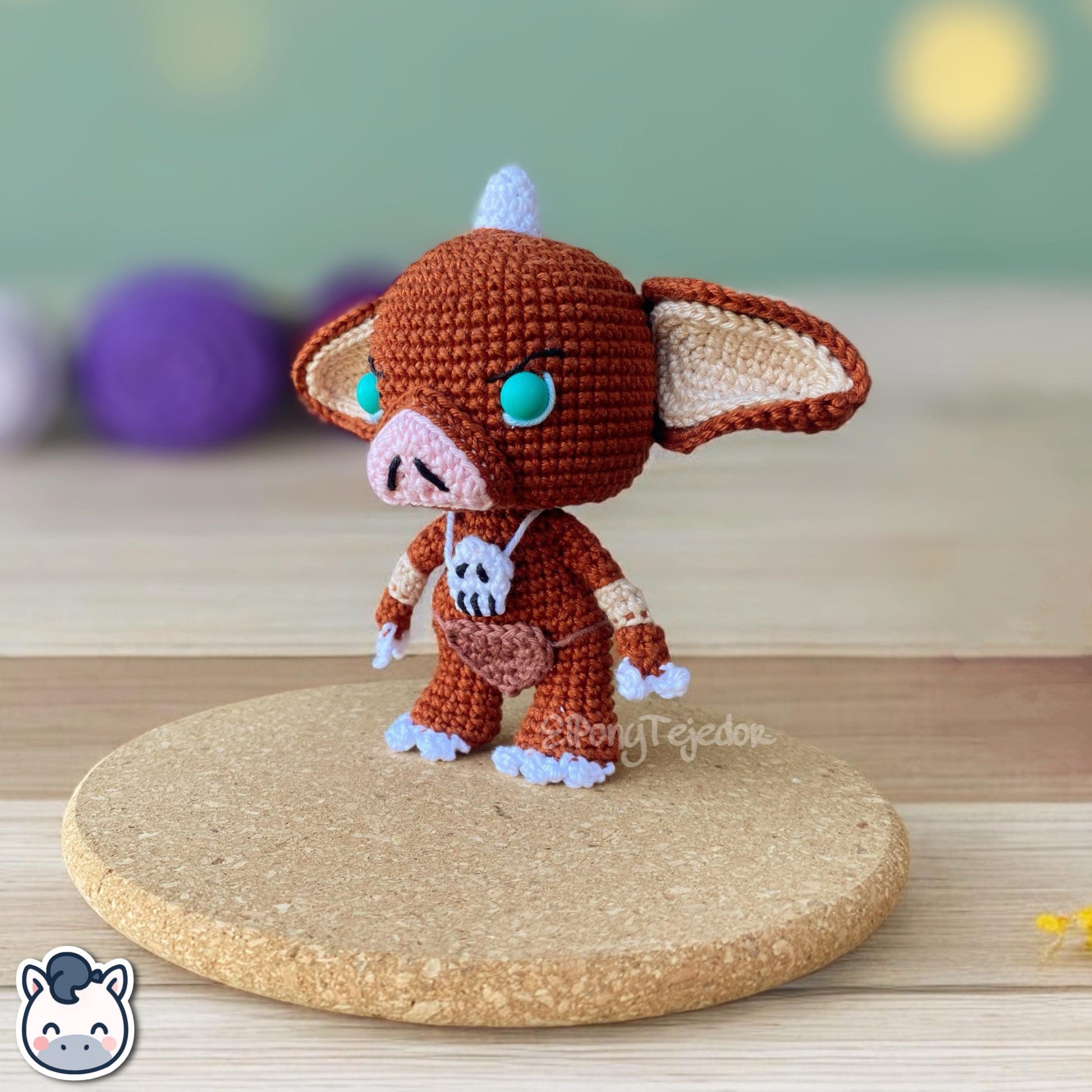 Handmade Bokoblin amigurumi inspired by Nintendo’s The Legend of Zelda, a perfect pattern for fans of Zelda, fantasy creatures, and geek gaming.