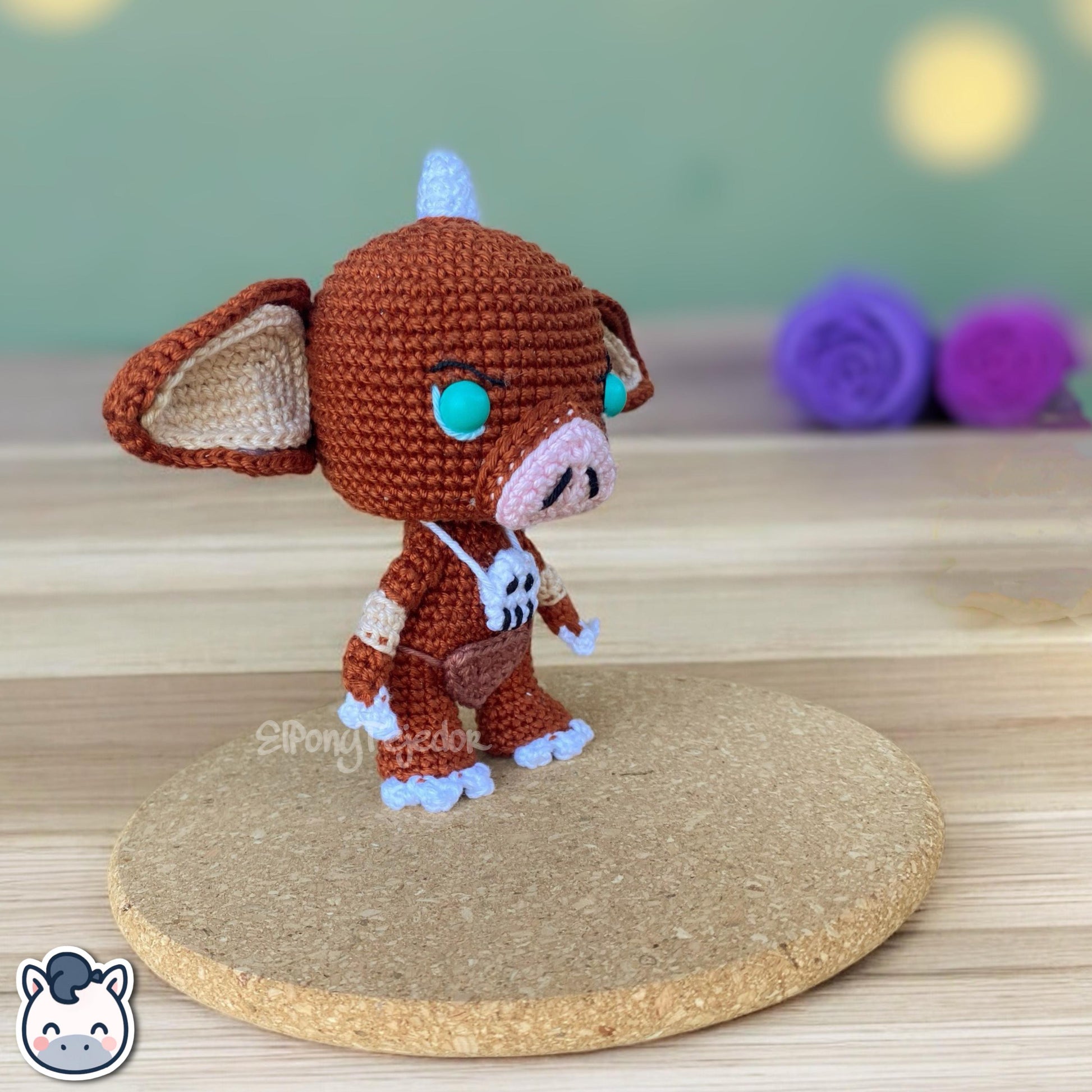 Handmade Bokoblin amigurumi inspired by Nintendo’s The Legend of Zelda, a perfect pattern for fans of Zelda, fantasy creatures, and geek gaming.