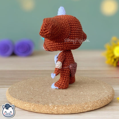 Handmade Bokoblin amigurumi inspired by Nintendo’s The Legend of Zelda, a perfect pattern for fans of Zelda, fantasy creatures, and geek gaming.