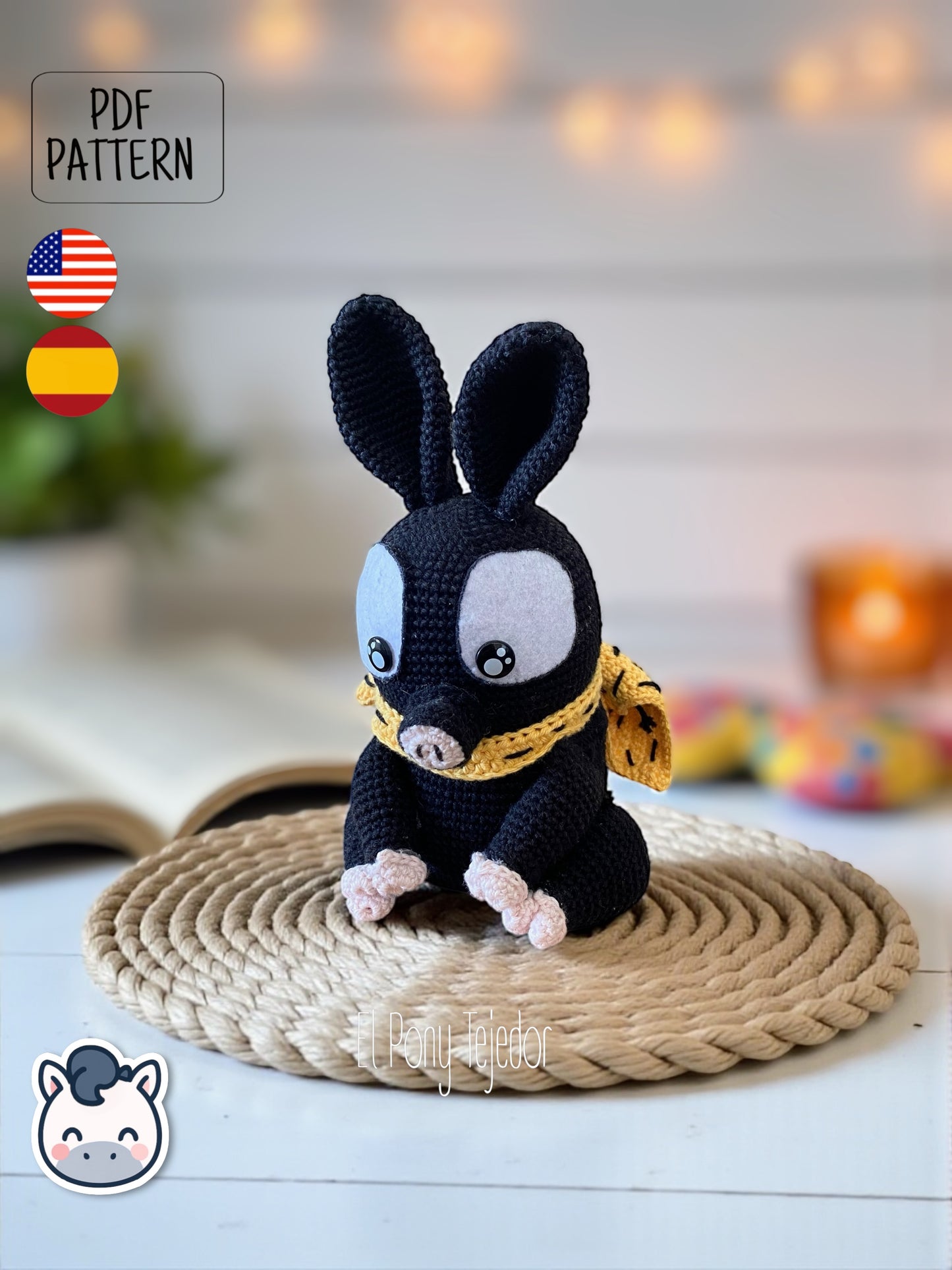  Handmade P-chan amigurumi inspired by Rumiko Takahashi’s Ranma ½, a perfect pattern for fans of anime classics, cute pigs, and nostalgic Japanese manga.