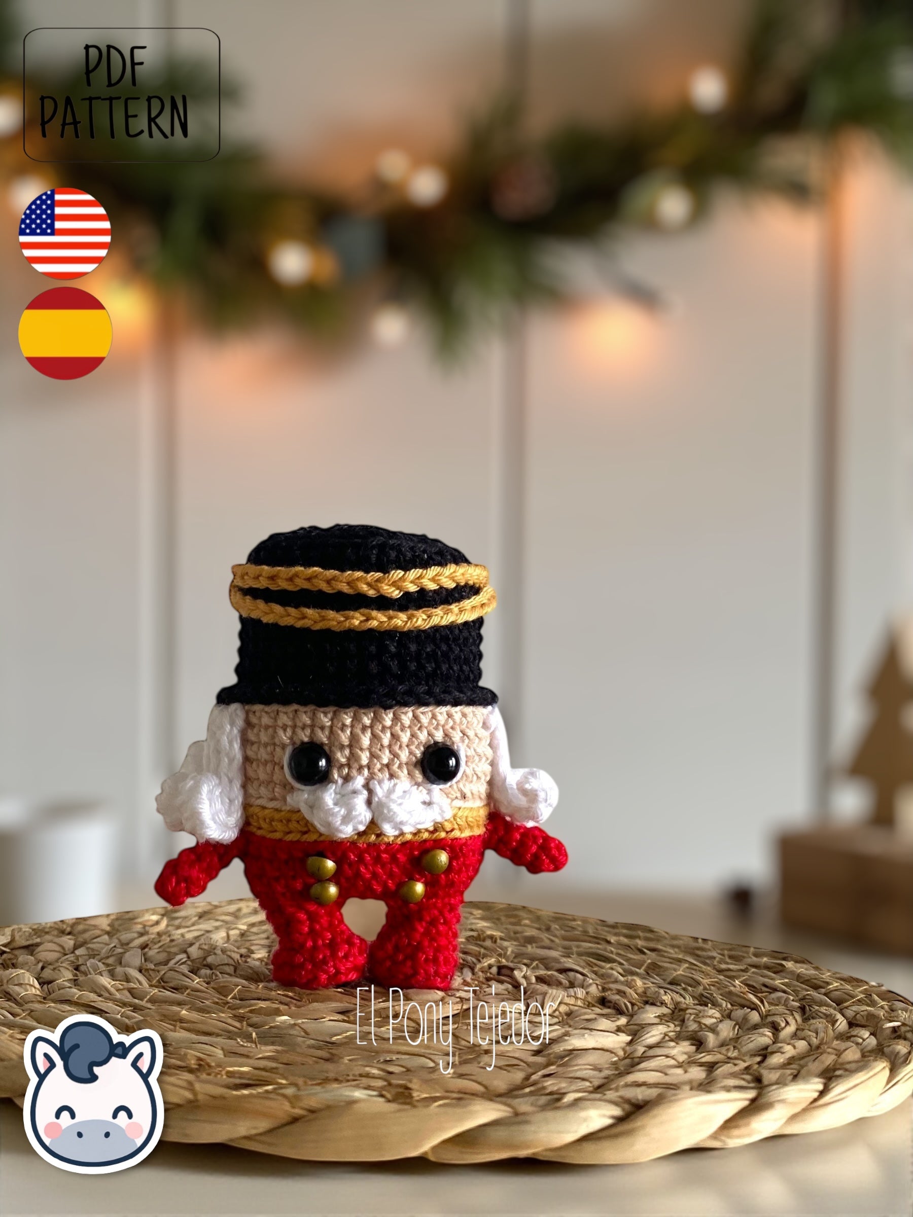 Handmade Christmitos amigurumi set with Snowman, Gingerbread Cookie and Nutcracker, cute Christmas crochet pattern PDF perfect for festive décor, holiday gifts and fans of cozy winter handmade crafts.