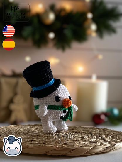 Handmade Christmitos amigurumi set with Snowman, Gingerbread Cookie and Nutcracker, cute Christmas crochet pattern PDF perfect for festive décor, holiday gifts and fans of cozy winter handmade crafts.