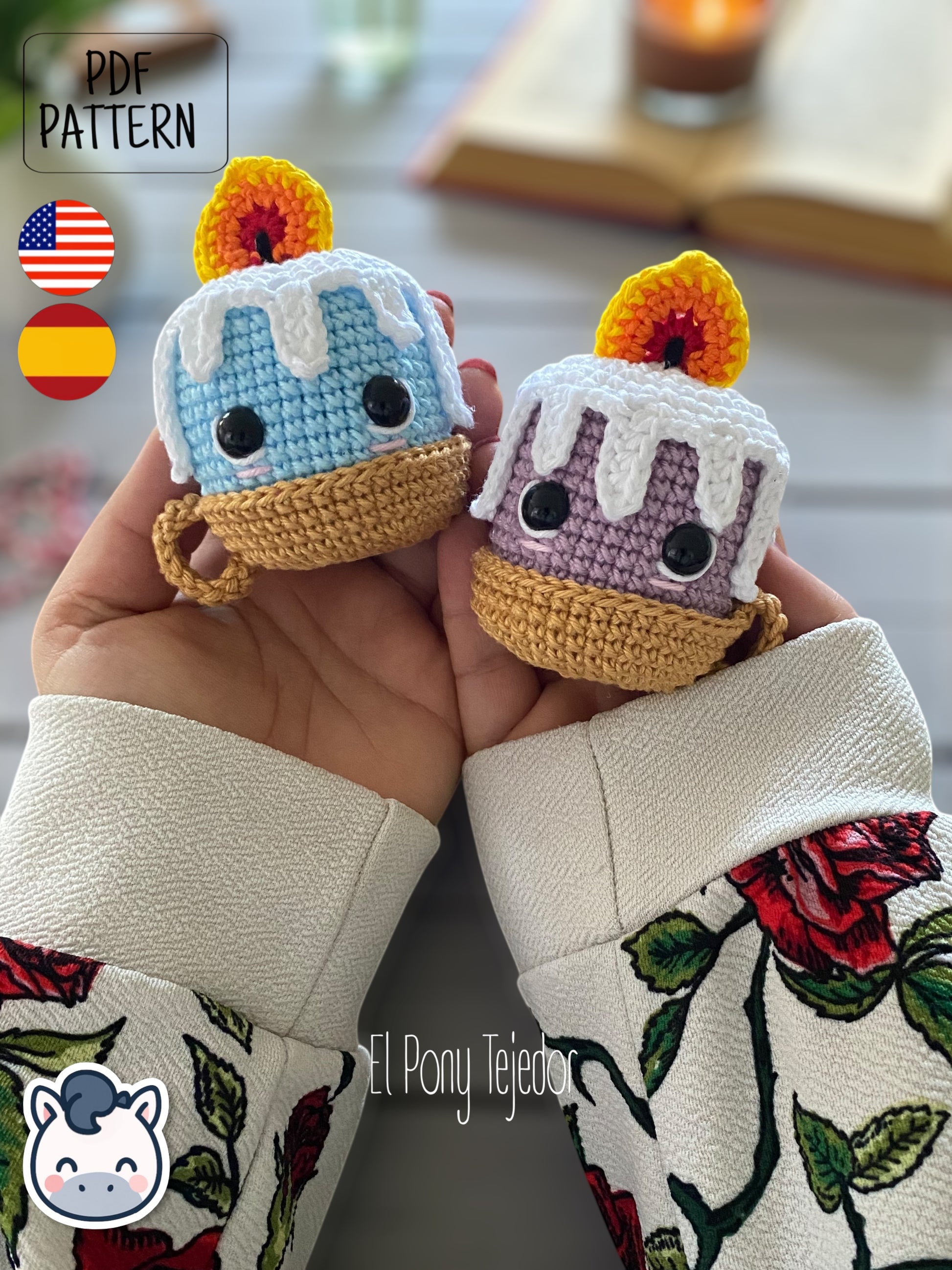 Handmade Christmas candle amigurumi inspired by cozy winter décor, cute holiday crochet pattern PDF perfect for festive handmade lovers.