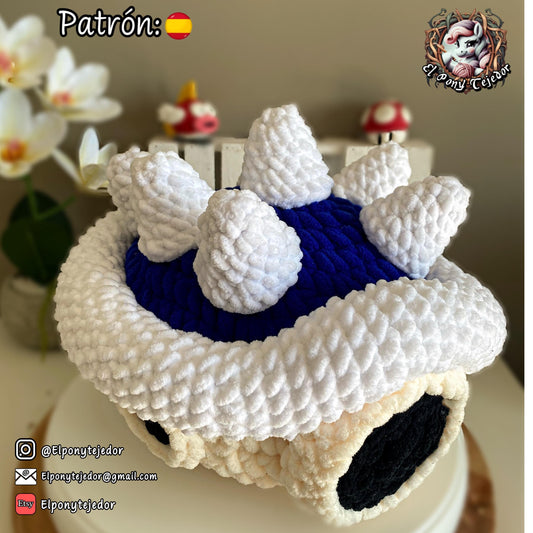 Handmade Koopa Shell amigurumi inspired by Nintendo’s Super Mario, a perfect pattern for fans of Mario, gaming nostalgia, and geek crochet collectibles.