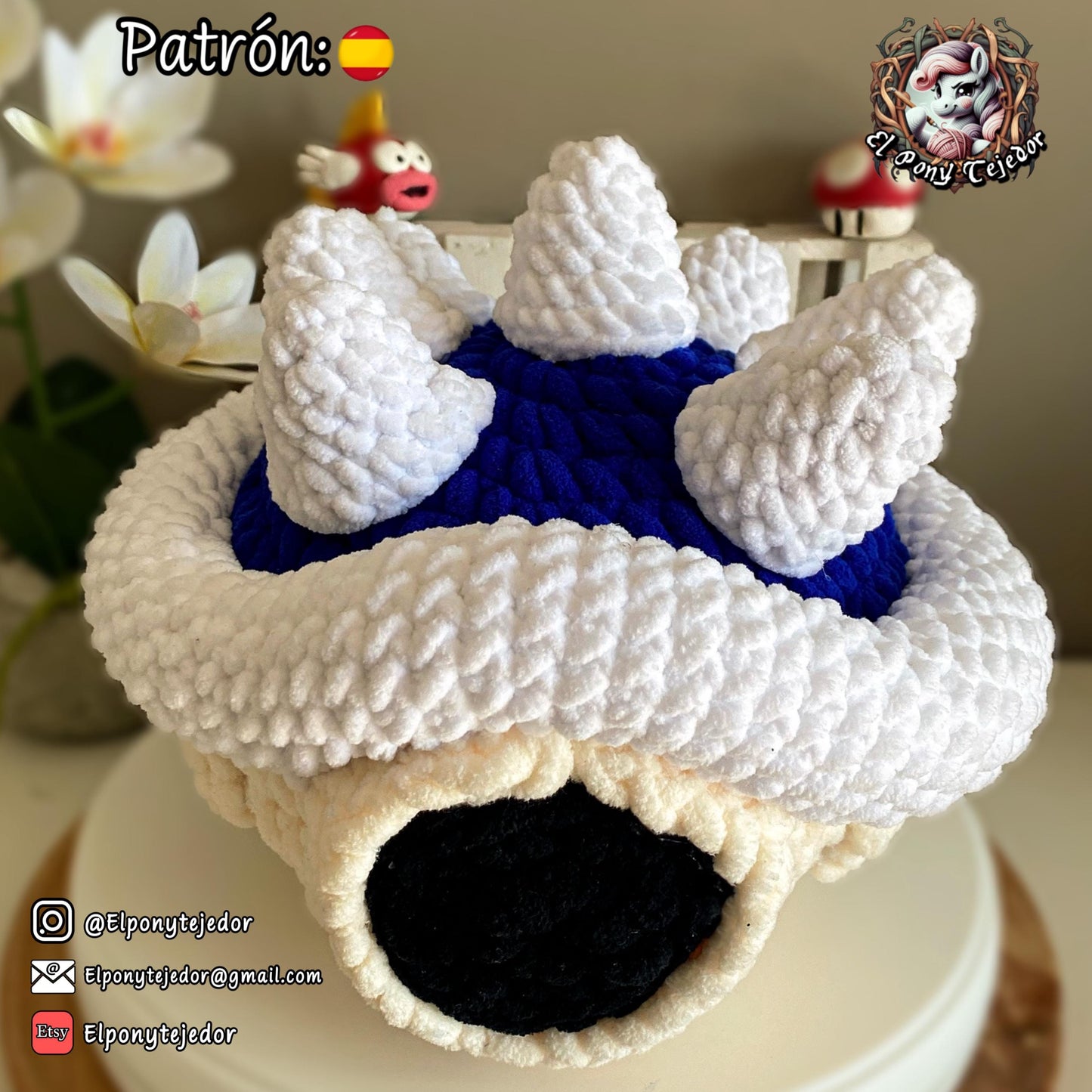 Handmade Koopa Shell amigurumi inspired by Nintendo’s Super Mario, a perfect pattern for fans of Mario, gaming nostalgia, and geek crochet collectibles.