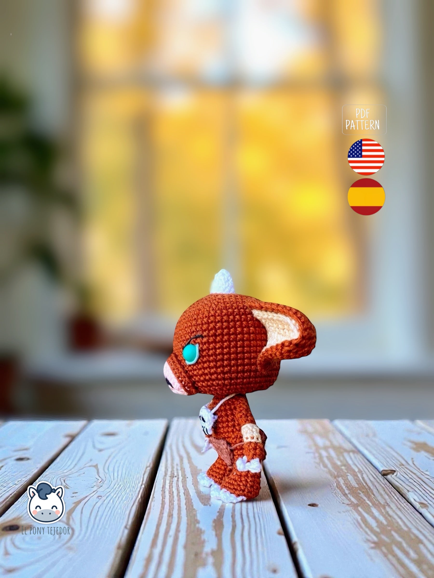 Amigurumi Bokoblin inspirado en The Legend of Zelda, muñeco tejido a crochet con estilo kawaii y detalles cuidados, patrón PDF ideal para fans de los videojuegos y el ganchillo. Handmade Bokoblin amigurumi inspired by The Legend of Zelda, cute and geek crochet pattern PDF perfect for video game fans and handmade plush lovers.