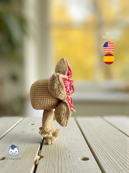 Amigurumi de Demogorgon hecho a mano, inspirado en Stranger Things, un patrón de crochet PDF ideal para fans del terror y coleccionistas geek.