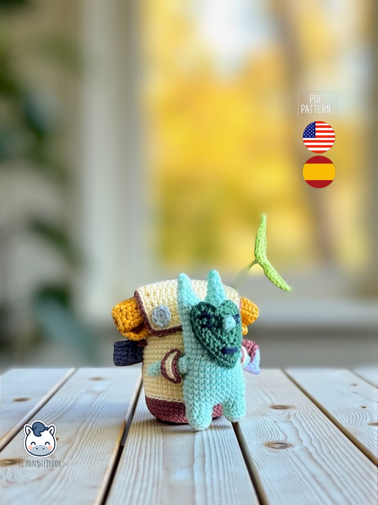 Handmade Korok amigurumi inspired by The Legend of Zelda, a cute and geeky crochet pattern PDF for video game fans and kawaii amigurumi lovers | Amigurumi Korok tejido a mano inspirado en The Legend of Zelda, patrón de ganchillo PDF ideal para fans de los videojuegos y del crochet kawaii