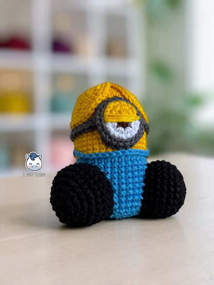 Amigurumi pene Minion tejido a crochet, patrón PDF divertido y original inspirado en los personajes amarillos