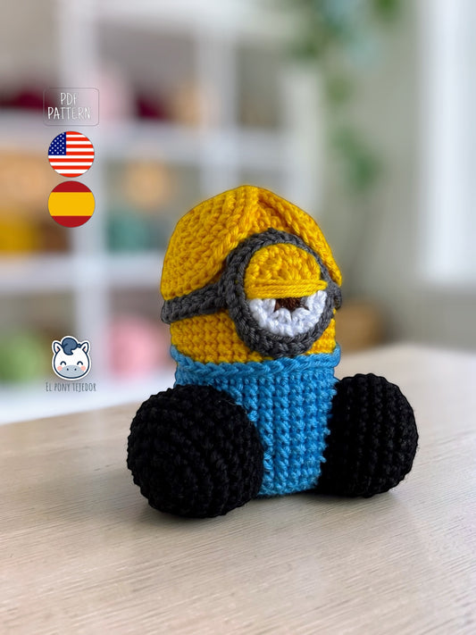 Amigurumi pene Minion tejido a crochet, patrón PDF divertido y original inspirado en los personajes amarillos